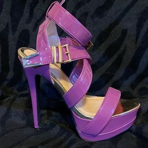 Sexy Purple Platform Heels